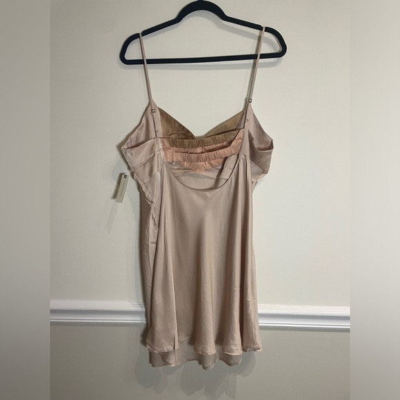 By Anthropologie Colorblock Satin Slip Dress NWT - Picture 11 of 12